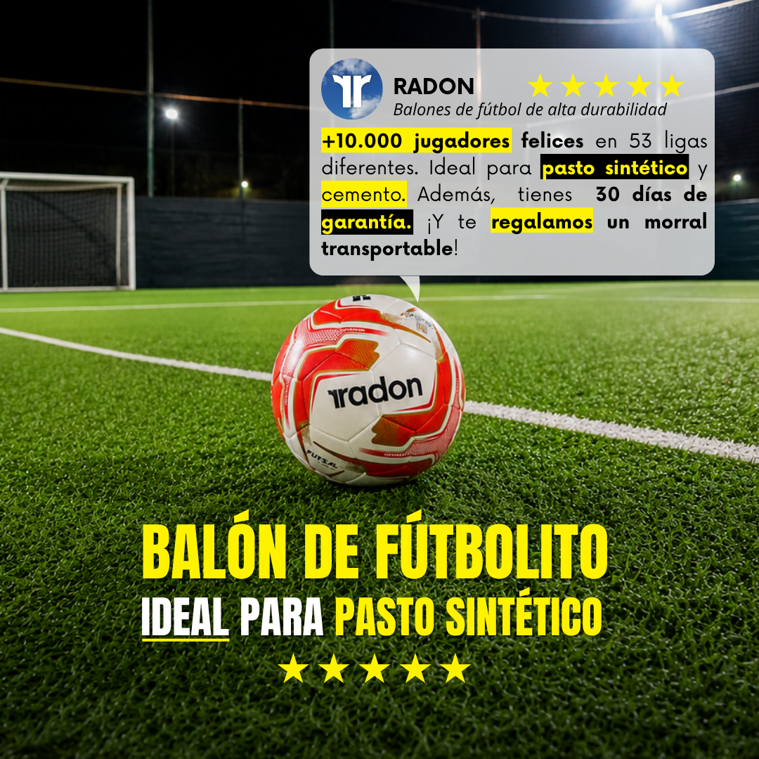 Balón Futbolito Radon | diseñado para sintético y cemento