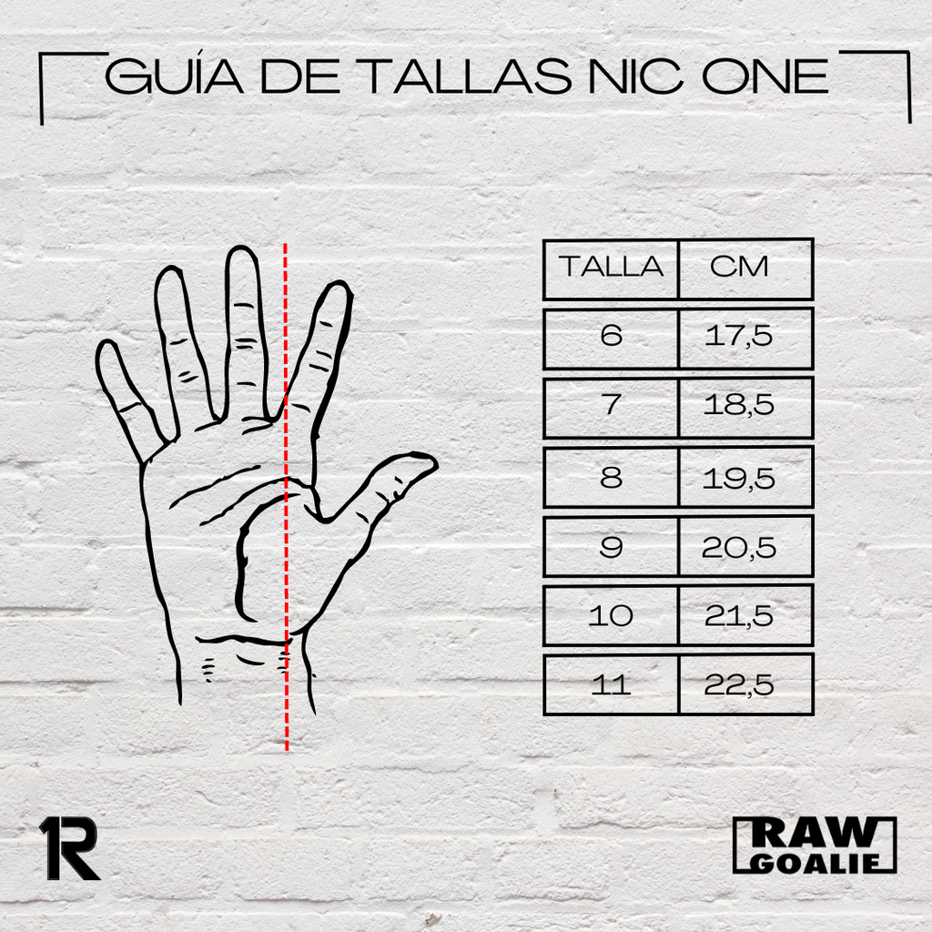 NIC ONE Golden 7° Generación | Guantes de arquero profesionales Raw Goalie | Látex Contact alemán 4 mm