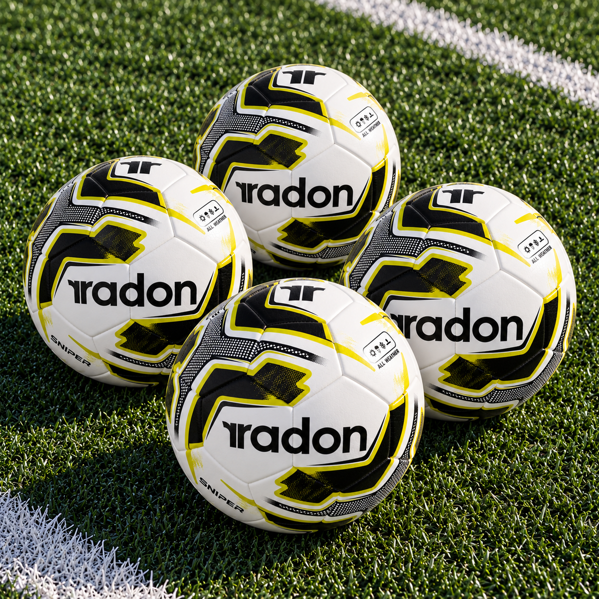 Pack 4 balones Sniper Radon RX | Balón de fútbol para entrenamientos