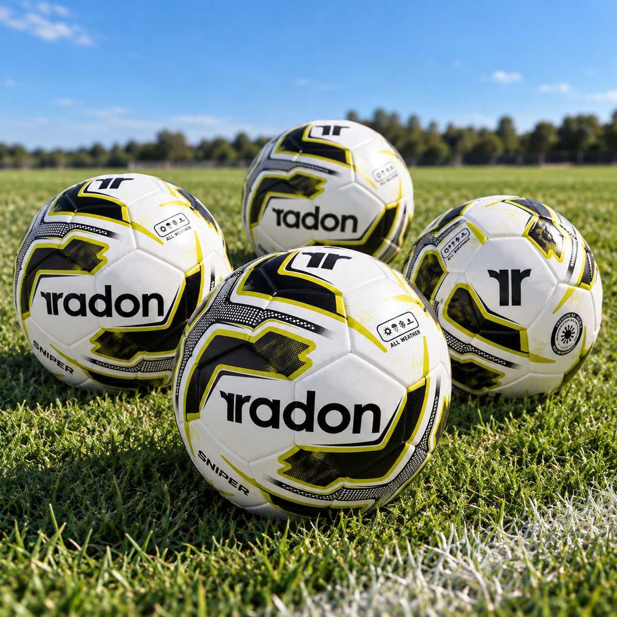 Pack 4 balones Sniper Radon RX | Balón de fútbol para entrenamientos