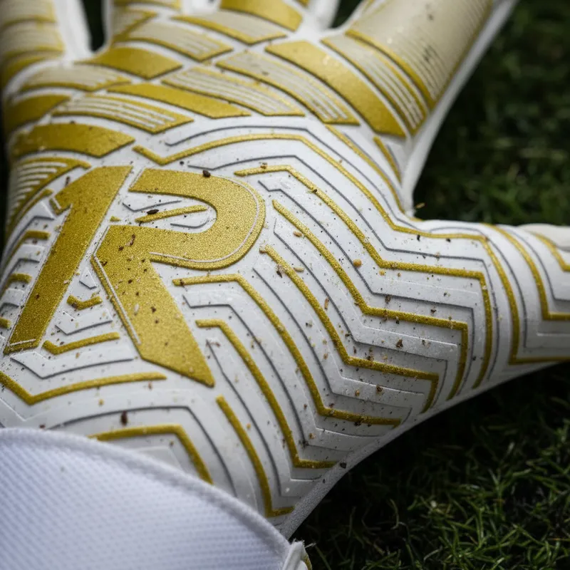 NIC ONE Golden 7° Generación | Guantes de arquero profesionales Raw Goalie | Látex Contact alemán 4 mm