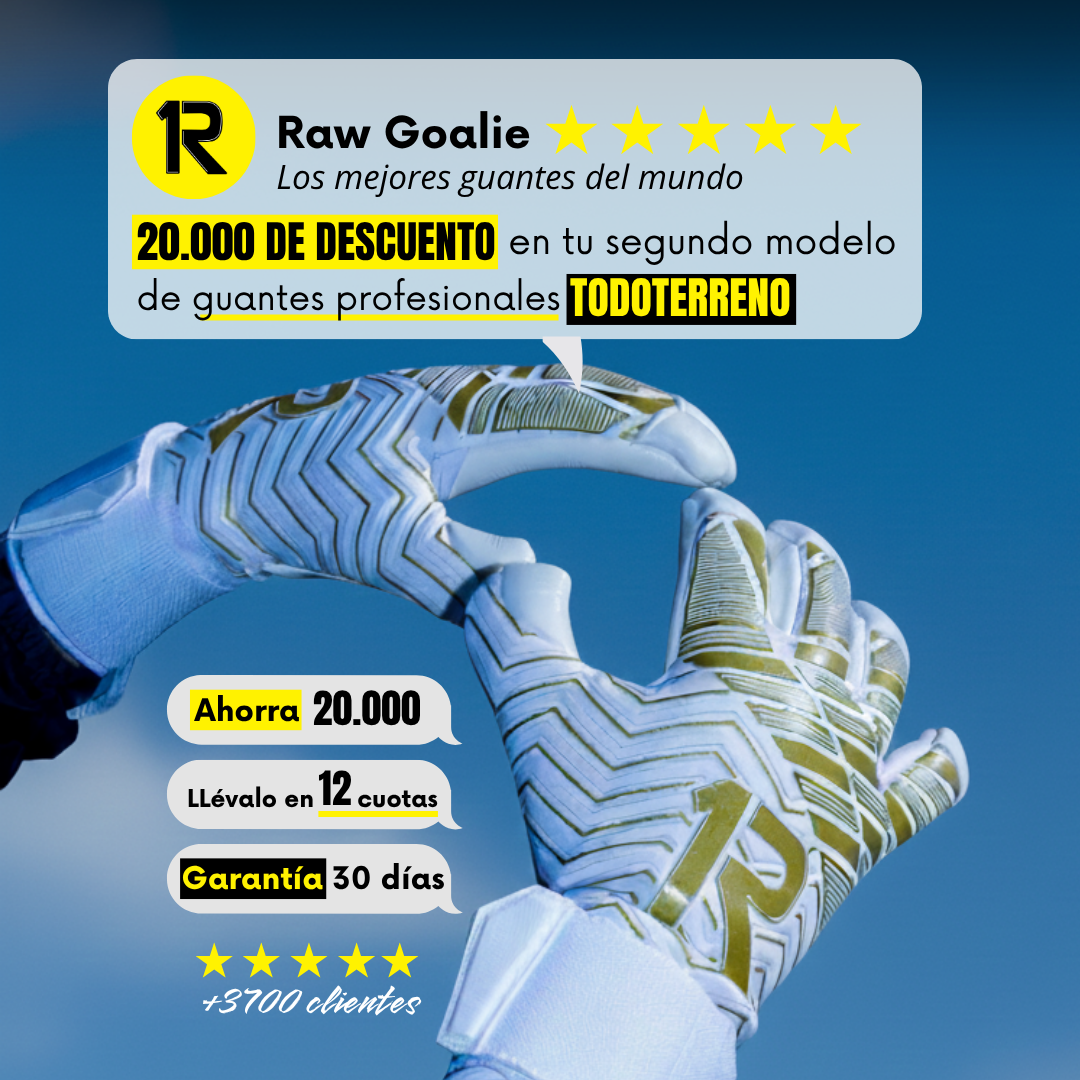 NIC ONE Golden 7° Generación | Guantes de arquero profesionales Raw Goalie | Látex Contact alemán 4 mm