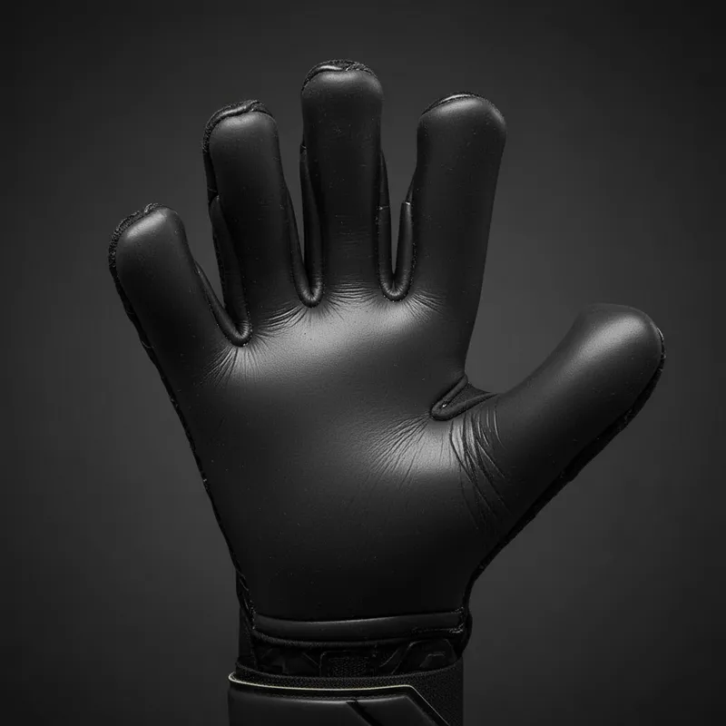 NIC ONE All Black 7° Generación | Guantes de arquero profesionales Raw Goalie | Látex Contact alemán 4 mm
