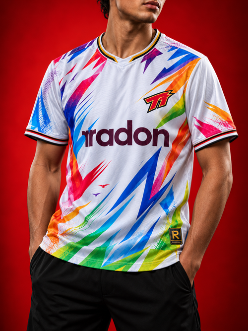 Arquero usando la camiseta retro Tocada Tapada 5° Edición Radon x Raw Goalie