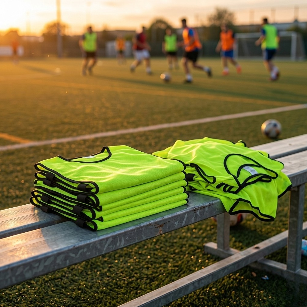 Pack 6 balones de fútbol profesional Titan 500 DX-PRO + 10 petos + 10 lentejas