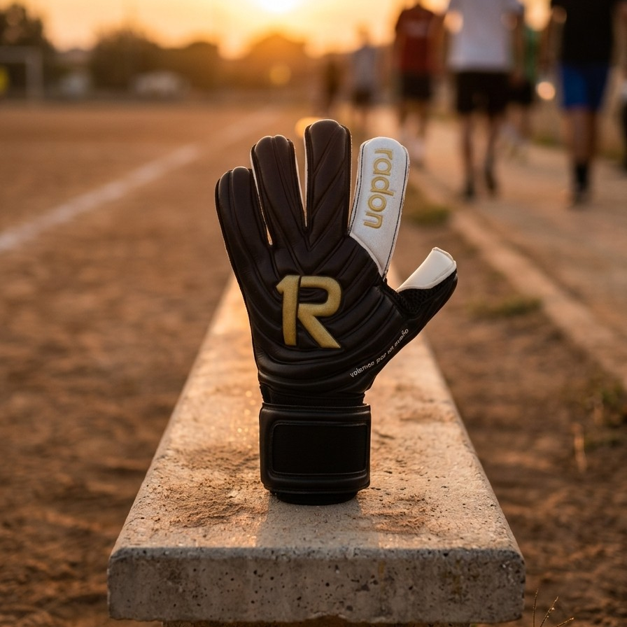 R-Legend | Guantes de arquero profesionales Raw Goalie x Radon | Látex Contact alemán 4 mm
