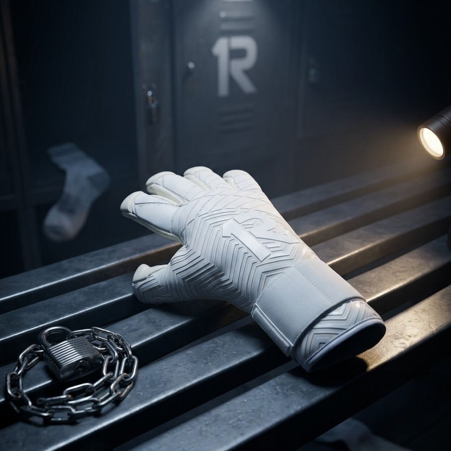 NIC ONE All White 7° Generación | Guantes de arquero profesionales Raw Goalie | Látex Contact alemán 4 mm