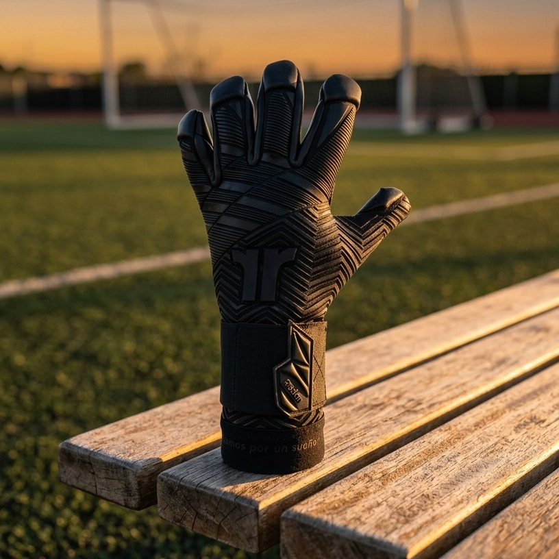 Nic Two Negro | Guantes de arquero profesionales Radon | Látex natural 3 mm
