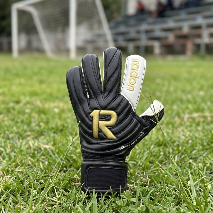 R-Legend | Guantes de arquero profesionales Raw Goalie x Radon | Látex Contact alemán 4 mm