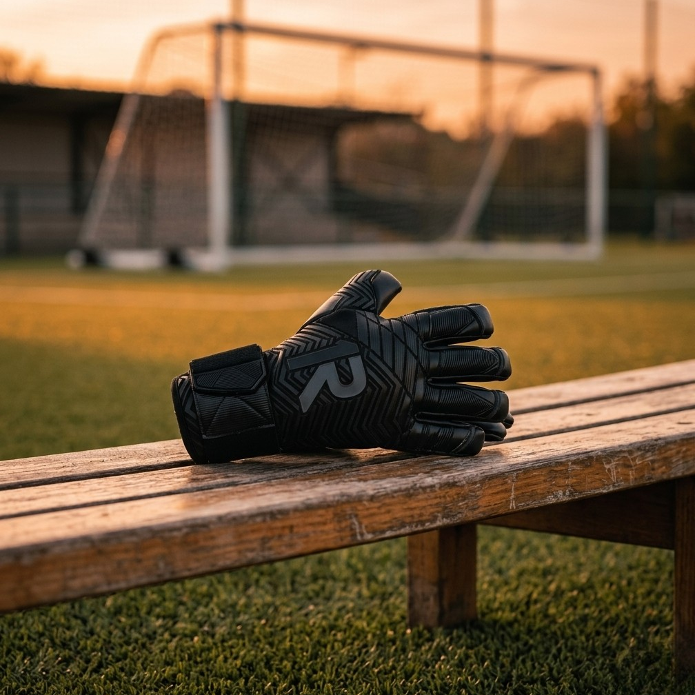 NIC ONE All Black 7° Generación | Guantes de arquero profesionales Raw Goalie | Látex Contact alemán 4 mm