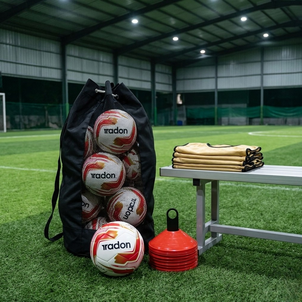 Pack 6 balones profesionales futbolito + 10 petos + 10 lentejas