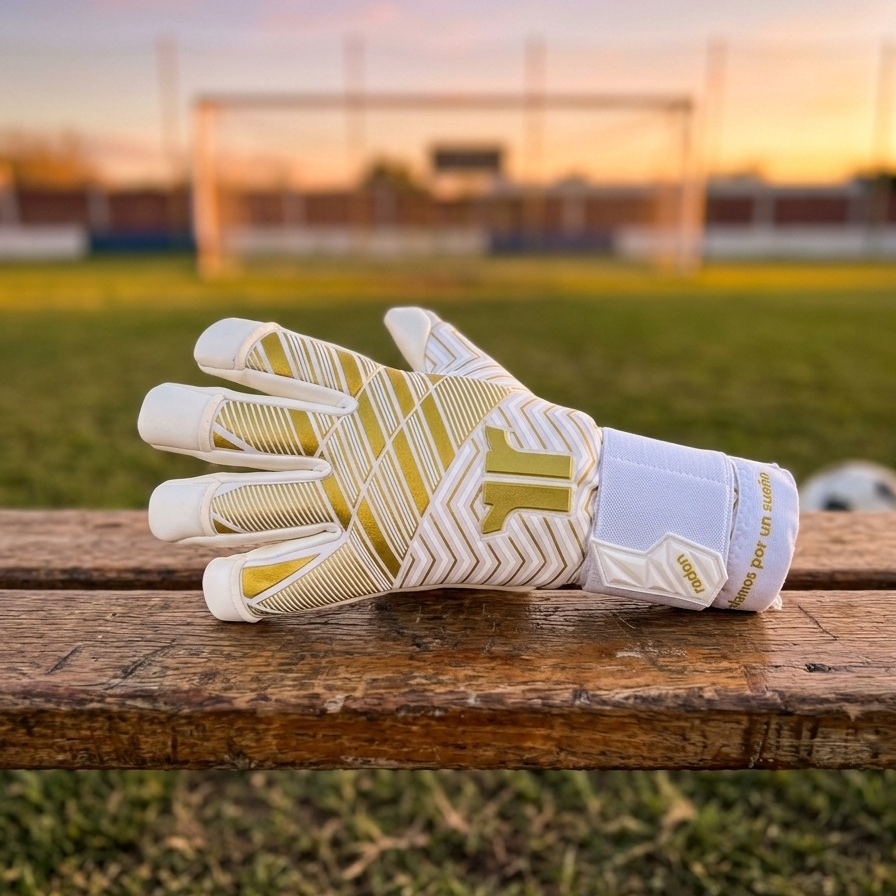 Nic Two Dorado | Guantes de arquero profesionales Radon | Látex natural 3 mm